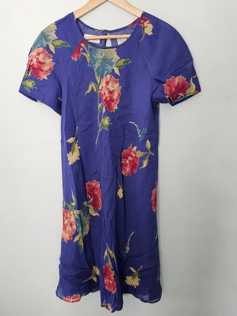 Liz Claiborne Royal Blue Floral Shift Dress